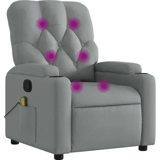 vidaXL Massagesessel Modell 8 Polyester 86,5 x 93,5 x 0 cm Grau