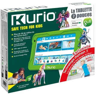 Kurio - Das Tablet 7 Zoll Gulli Motion Edition 32 GB für Kinder – Android 15 – personalisierbare Kindersicherung & sicheres Browser – mehr als 2 Stunden Gulli-Videos + 10 Exklusive Spiele inklusive