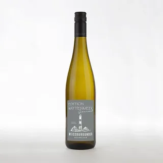 Weissburgunder Künstler-Etikett "Leuchtturm Westerhever" Geschenkverpackung