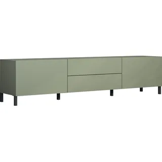 borchardt Möbel Lowboard BORCHARDT MÖBEL "Sophia, Breite 200 cm, 2 Klappen, 2 Schubkästen, stehend", grün (salbei), B:200cm H:45cm T:35cm, Spanplatte, Sideboards, Lowboard, Variante hängend unter "mehr aus der Serie" zu finden