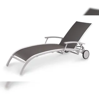 BEST Freizeitmöbel Palermo Rollliege 202 x 72 x 47 cm silber/anthrazit