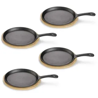 Echtwerk Pfannenset , Schwarz , Metall , 4-teilig , 0,25 l , 18x2x38 cm , kratzfest , Kochgeschirr, Pfannen, Pfannensets