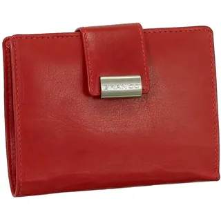 Leder Damen Geldbörse Portemonnaie Geldbeutel XXL mit Druckknopf 10 cm Farbe Rot
