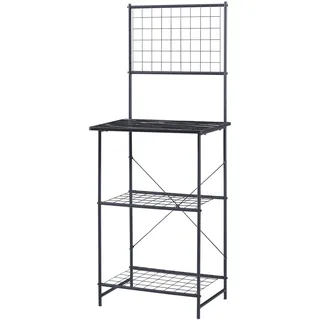 [en.casa] Nibe Küchenregal 150 x 60 x 42 cm Schwarz