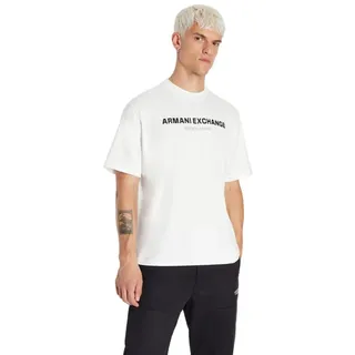 Armani Exchange Herren Limited Edition Beat One Capsule Heavy Jersey Jumper Polo Sweater, Weiß, S EU