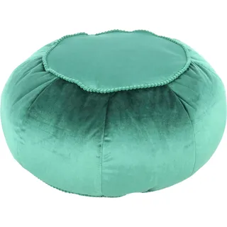 Kayoom Pouf, grün, Textil, Füllung: Styroporkugeln, 65x35x65 cm, Reißverschluss, Wohnzimmer, Hocker, Poufs