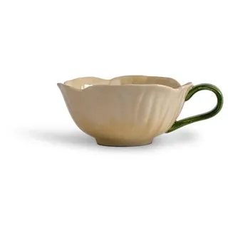 ByOn Teetasse Cup Poppy in Blumenform aus Steingut in der Farbe Beige, 0,22L, 5283908003