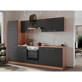 Respekta Küchenzeile Gerda 270 cm Grau