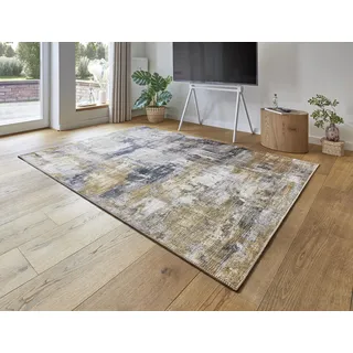 LUXOR LIVING Prima Kurzflorteppich 160 x 230 cm Grau/Gelb