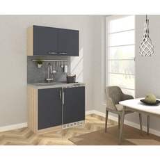 Bild von Miniküche in Grau/Eiche Sonoma inkl. E-Geräte