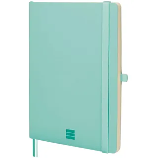 Finocam - Notizbuch Nexo Flexibler Einband Dotted-Gepunktet Türkis | Notizbuch DIN A5 mit perforierten Blättern | Innentasche und Stifthalter | 72 Seiten, Ideal als Bullet Journal