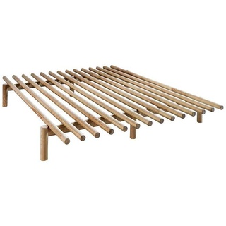 Karup Kommune Frieden Bed Bett, Holz, natürliches Kiefernholz, 200 x 180 x 28 cm