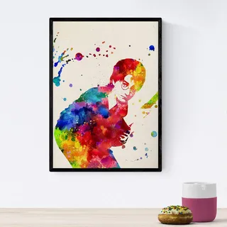 Nacnic Poster Harry Potter Aquarell-Stil. Filmblätter, Filme und Schauspieler. Alte Filmplakate mit Aquarell-Stil. A4-Format