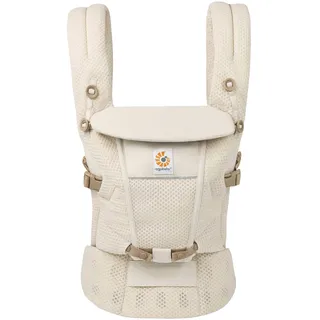 Ergobaby Adapt Babytrage für Neugeborene ab Geburt, 3-Positionen SoftFlex Mesh Ergonomische Babybauchtrage Rückentrage Baby-Tragetasche, Natural Beige, 1 Einheit