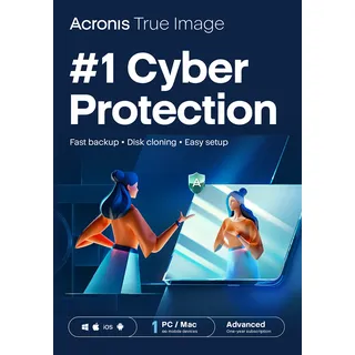 Acronis Cyber Protect Home Office Advanced, 1 Gerät - 1 Jahr + 50 GB Cloud-Speicher,