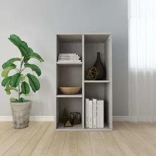 vidaXL Bücherregal/Sideboard Betongrau 50x25x80 cm Holzwerkstoff - Bücherschrank - Bücherschränke - Bücherregal - Bücherregale - Grau