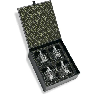 Kristall Whiskey Gläser - 4er-Set Gläser Prestige (280 ml) für Whiskey, Scotch & Bourbon – Edle Whiskeygläser Cocktails & Drinks – Kristallgläser in Elegante Geschenkbox mit Goldfolie