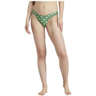 Adidas Monogram Bikini-höschen - Preloved Green / Cloud White - 34