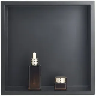 Vevor Duschnische, 10,16x33,02x33,02 cm, versenkte Wandnische, Duschregal aus Edelstahl, Seifen- & Shampoo-Aufbewahrungsorganizer, langlebig & einfach zu installieren, schwarz für Badezimmer