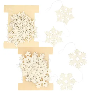 com-four® 2X Girlande aus Papier zur Weihnachtsdeko - Weihnachtsgirlande - Weihnachtsbaumschmuck - Fensterdekoration [Auswahl variiert]