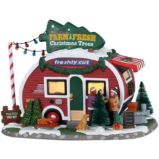 Lemax 25928 Vail Village Lighted Building: Farm Fresh Christmas Trees