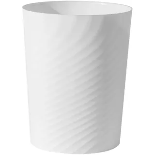 UUJOLY Kleiner Mülleimer aus Kunststoff, für Badezimmer, Waschküche, Küche, Büro, Kinderzimmer, Schlafsäle, Weiß, 4,5 l