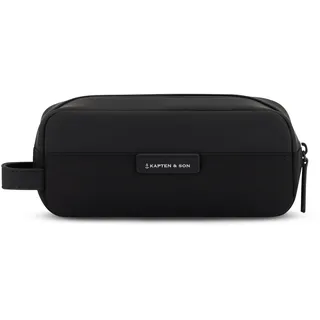 Kapten & Son Bergen Accessory Case All Black 1L | Kosmetiktasche Klein Damen & Herren Schwarz | Ideal als Reise- & Kabeltasche Organizer | Federmäppchen, Etui & Schminktasche
