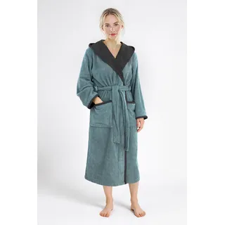 my home Unisex-Bademantel »Condes, ideal für Sauna & Spa, Hotelbademantel, Morgenmantel« 1 Stk. Damen und Herren Bademantel, Doubleface Optik, XS-3XL, grau