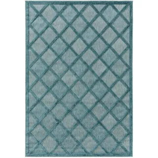 benuta Nest Outdoorteppich Bonte Türkis 200x290 cm , Textil , Grafikmuster , Rechteckig , 200x290 cm , Oeko-Tex® Standard 100 , wasserabweisend , Teppiche und Böden, Teppiche, Outdoorteppiche