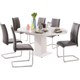 Mäusbacher Esstisch »TOPSELLER!« Auszugtisch. OTTOs Choice, Mäusbacher Esstisch rund mit Auszug und Bodenplatte., weiß