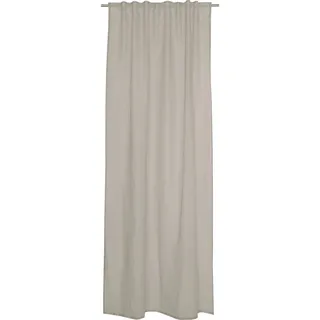 Schöner Wohnen Vorhangschal , Beige , Textil , Uni , 130x250 cm , für Stange und Schiene geeignet , Heimtextilien, Vorhänge, Fertigvorhänge