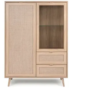 Finori Highboard 101,4 x 139 x 40 cm Beige / Braun