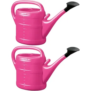 2X Gießkanne 10L PINK + PINK + 1x KÜHLSCHRANKMAGNET! Giesskanne Kunststoff für groß & klein Garten & Zimmerpflanzen Gießkannen Gieskanne Gieskannen 10 Liter Watering Can Gieskannen10Liter lr