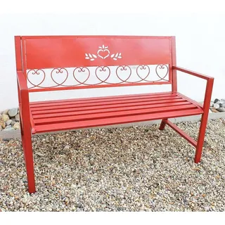 DanDiBo Ambiente Gartenbank 120 x 55 x 88 cm Rot