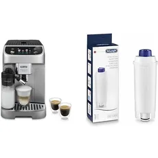 De'Longhi Magnifica Plus ECAM322.70.SB Kaffeevollautomat mit LatteCrema-Milchsystem + Original Wasserfilter DLSC002