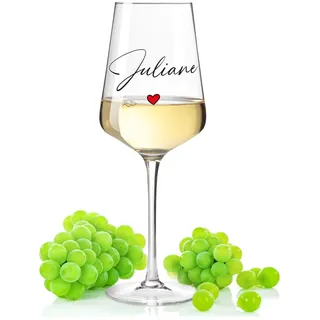GRAVURZEILE Leonardo Weinglas mit UV-Druck - Herzensmensch - Persönliche Geschenke - Geburtstagsgeschenk für Männer & Frauen sowie Mama & Papa - Rotweingläser Weißweingläser - Farbe: Puccini UV