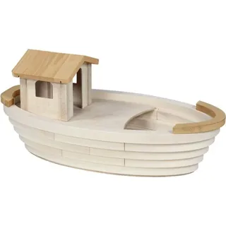 goki Holzstelzen Kleine Arche Noah - kompaktes Holzschiff mit abnehmbarem Deck & Kajüte