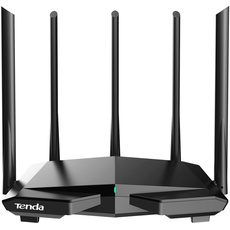 Tenda RX1 Pro Wi-Fi 6 WLAN Router (AX1500 Dualband 5GHz: 1201Mbps+2.4GHz: 300Mbps) 5 * 6dBi Antennen, 10/100 Mbps-LAN/WAN-Port, WPA3, App, Access Point Modus, MU-MIMO, Kindersicherung, IPv6, Schwarz