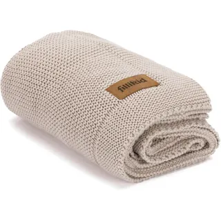 fillikid Babydecke, Taupe, Textil, Füllung: Baumwollfüllung, 80x100 cm, Gots, Schlafen, Babybett-Ausstattung, Babydecken & Babykissen, Babydecken