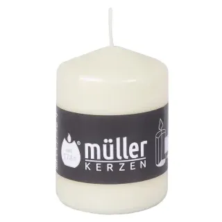 Müller Kerzen Stumpenkerze, vanille, Hochwertige Stumpenkerze mit gleichmäßigem Abbrand, 1 Packung = 6 Stück, (Ø x H): 57 x 80 mm