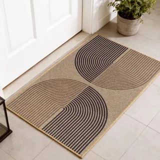 AOOTE Fußmatte, 50x80 cm Jute rutschfeste Schmutzfangmatte, Schmutzfänger Teppich,rutschfeste Schmutzfangmatte,Fußmatte Außen und Innen für Haustür, Patio, Eingangsbereich, Balkon