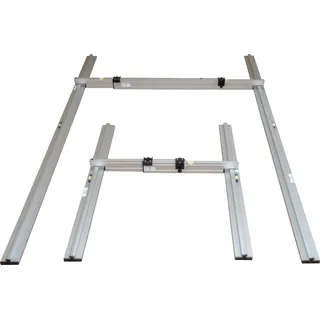 rabo Trockenschüttungslehre 6-teilig | 2 Grundschienen 1,25m und 2,50m | 2 verstellbare Abziehlatten 0,77-1,20m und 1,50-2,50m | Varia-Plus Set