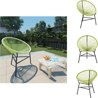 vidaXL Garten-Acapulco-Stuhl Poly-Rattan Grün - Gartenstühle - Grün