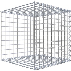 Bild von Gabione, silbergrau, Maschenweite 5 cm x 50 x 50 Maschenw x 5 cm