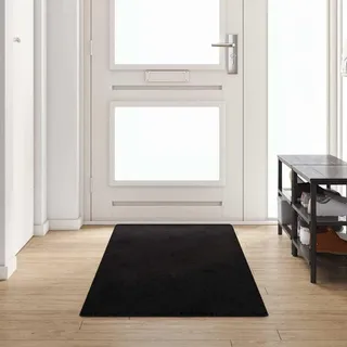 Teppichläufer Schwarz 80 x 300 cm 100% Polypropylen Tuft - Schwarz