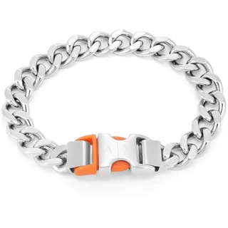 Giorgio Armani Armani Exchange Herren Edelstahl Armband mit Dornschließe, Length: 190MM+20MM, Width: 6MM