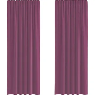 vidaXL Voile Vorhänge mit Schlaufen 2 Stk. Lila 140x260 cm - Lila