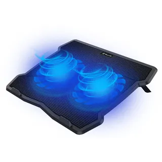 TELLUR Laptop Kühler, Notebook kühlständer, 2 Leise Lüfter 125mm, Kühlsystem für Notebook, MacBook 11''-15,6'', 2 USB, Laptop Lüfter für 15.6 Zoll Notebook, Höhenverstellbar Kühlsockel (15.6")