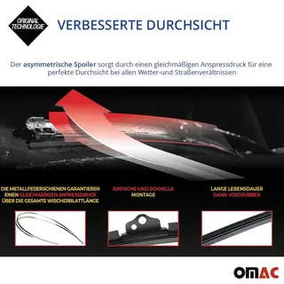 Omac SWF Heckscheibenwischer Wischblatt für Ford Focus MK4 Kombi Turnier 2018-2025