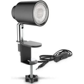 B.K.Licht LED Klemmleuchte schwarz 1xLED/GU10/5W